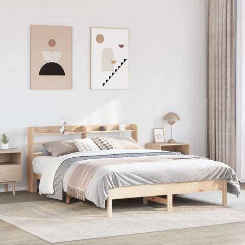 vidaXL Bed Frame without Mattress 140x190 cm Solid Wood Pine