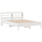 vidaXL Bed Frame without Mattress White 140x190 cm Solid Wood Pine