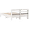 vidaXL Bed Frame without Mattress White 140x190 cm Solid Wood Pine