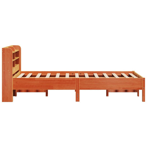 vidaXL Bed Frame without Mattress Wax Brown 75x190 cm Small Single Solid Wood Pine
