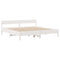 vidaXL Bed Frame without Mattress White 200x200 cm Solid Wood Pine