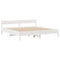 vidaXL Bed Frame without Mattress White 180x200 cm Super King Solid Wood Pine