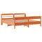 vidaXL Bed Frame without Mattress Wax Brown 180x200 cm Super King Solid Wood Pine