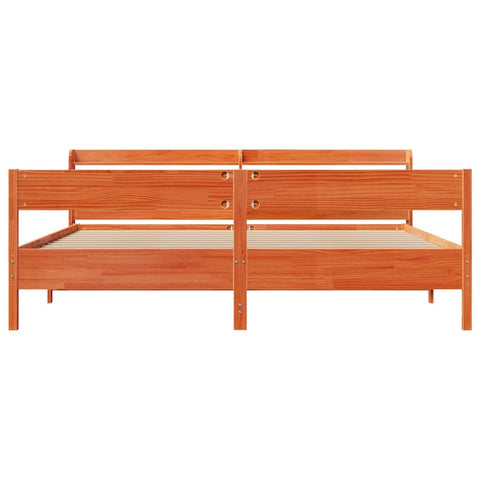 vidaXL Bed Frame without Mattress Wax Brown 180x200 cm Super King Solid Wood Pine