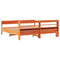vidaXL Bed Frame without Mattress Wax Brown 180x200 cm Super King Solid Wood Pine