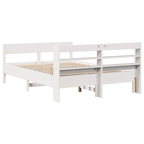 vidaXL Bed Frame without Mattress White 160x200 cm Solid Wood Pine