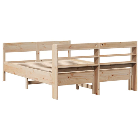 vidaXL Bed Frame without Mattress 150x200 cm King Size Solid Wood Pine
