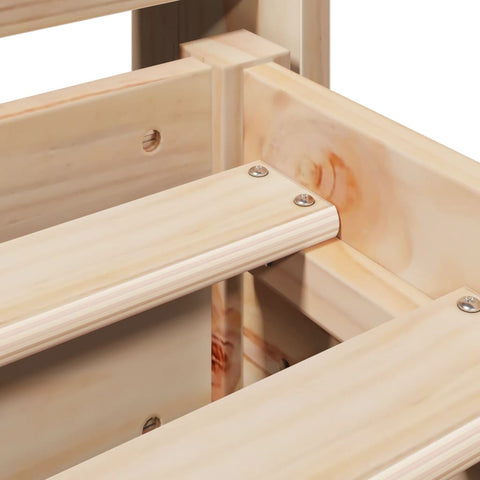 vidaXL Bed Frame without Mattress 150x200 cm King Size Solid Wood Pine