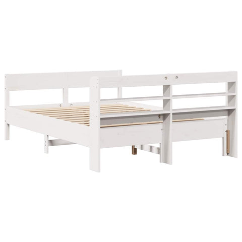 vidaXL Bed Frame without Mattress White 120x200 cm Solid Wood Pine