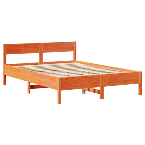 vidaXL Bed Frame without Mattress Wax Brown 120x200 cm Solid Wood Pine