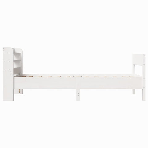 vidaXL Bed Frame without Mattress White 100x200 cm Solid Wood Pine