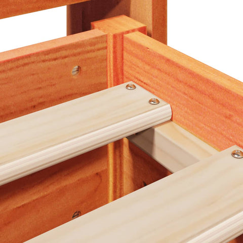 vidaXL Bed Frame without Mattress Wax Brown 140x190 cm Solid Wood Pine