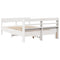 vidaXL Bed Frame without Mattress White 135x190 cm Double Solid Wood Pine