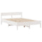 vidaXL Bed Frame without Mattress White 135x190 cm Double Solid Wood Pine