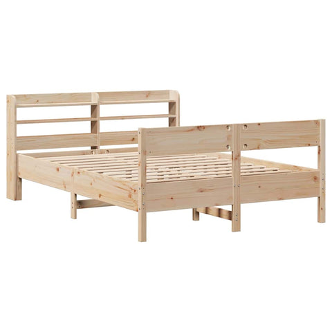 vidaXL Bed Frame without Mattress 120x190 cm Small Double Solid Wood Pine