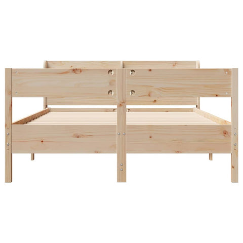 vidaXL Bed Frame without Mattress 120x190 cm Small Double Solid Wood Pine