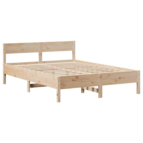 vidaXL Bed Frame without Mattress 120x190 cm Small Double Solid Wood Pine