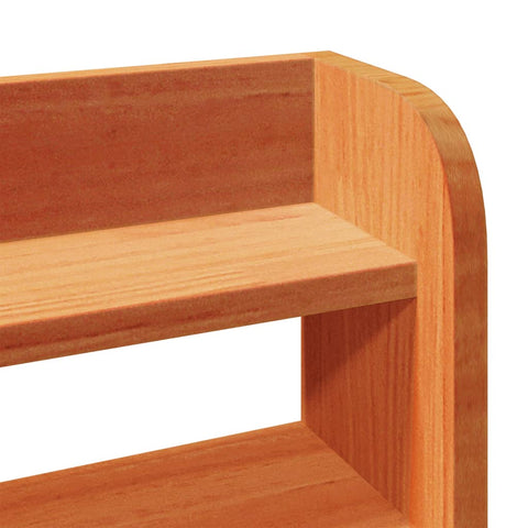 vidaXL Bed Frame without Mattress Wax Brown 75x190 cm Small Single Solid Wood Pine