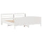 vidaXL Bed Frame without Mattress White 200x200 cm Solid Wood Pine