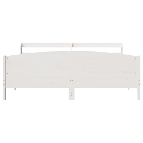 vidaXL Bed Frame without Mattress White 200x200 cm Solid Wood Pine