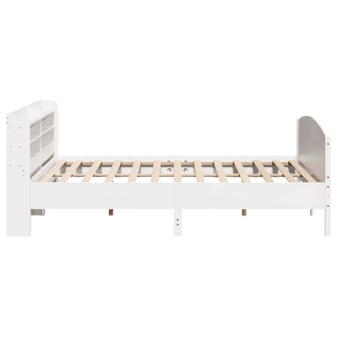 vidaXL Bed Frame without Mattress White 200x200 cm Solid Wood Pine