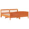 vidaXL Bed Frame without Mattress Wax Brown 200x200 cm Solid Wood Pine