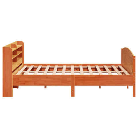 vidaXL Bed Frame without Mattress Wax Brown 200x200 cm Solid Wood Pine