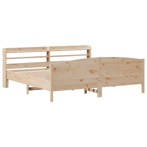vidaXL Bed Frame without Mattress 180x200 cm Super King Solid Wood Pine