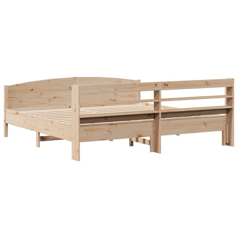 vidaXL Bed Frame without Mattress 180x200 cm Super King Solid Wood Pine