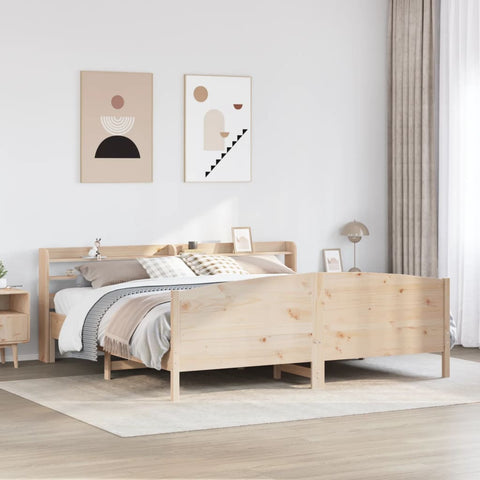 vidaXL Bed Frame without Mattress 180x200 cm Super King Solid Wood Pine