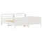vidaXL Bed Frame without Mattress White 180x200 cm Super King Solid Wood Pine