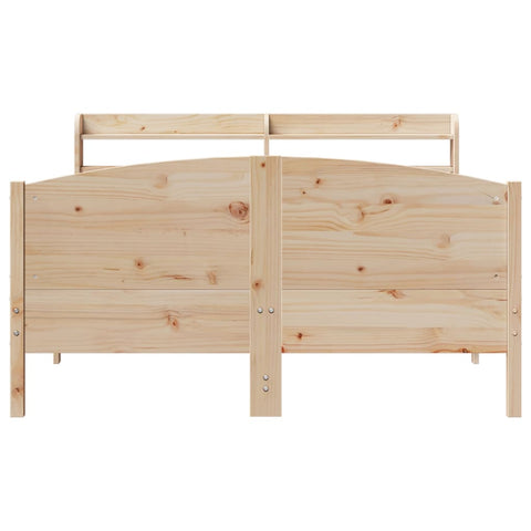 vidaXL Bed Frame without Mattress 150x200 cm King Size Solid Wood Pine