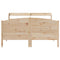vidaXL Bed Frame without Mattress 150x200 cm King Size Solid Wood Pine