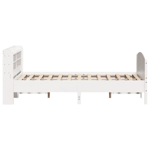 vidaXL Bed Frame without Mattress White 150x200 cm King Size Solid Wood Pine