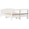 vidaXL Bed Frame without Mattress White 150x200 cm King Size Solid Wood Pine