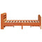 vidaXL Bed Frame without Mattress Wax Brown 150x200 cm King Size Solid Wood Pine