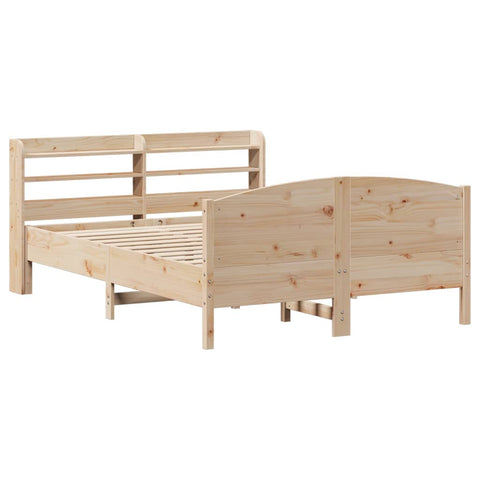 vidaXL Bed Frame without Mattress 135x190 cm Double Solid Wood Pine