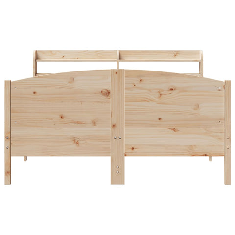 vidaXL Bed Frame without Mattress 135x190 cm Double Solid Wood Pine