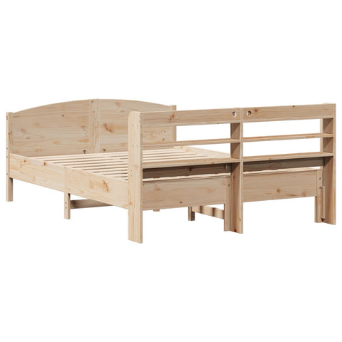 vidaXL Bed Frame without Mattress 135x190 cm Double Solid Wood Pine