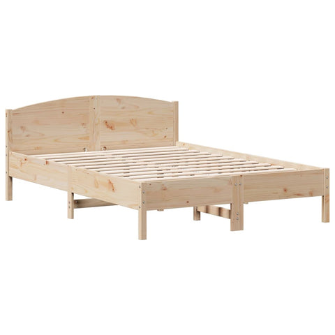 vidaXL Bed Frame without Mattress 135x190 cm Double Solid Wood Pine