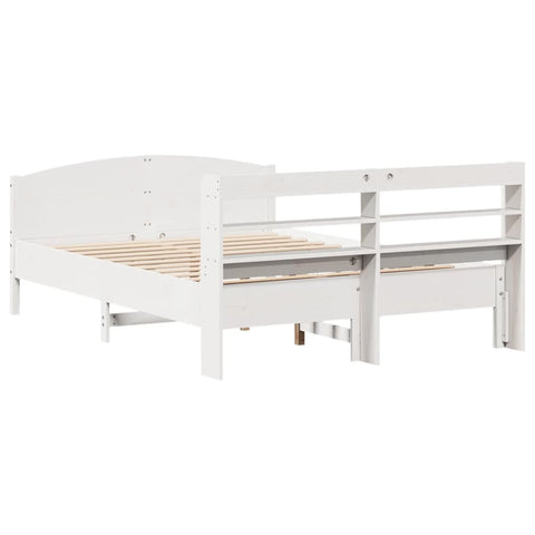 vidaXL Bed Frame without Mattress White 120x190 cm Small Double Solid Wood Pine