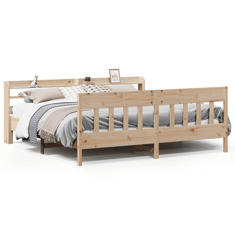 vidaXL Bed Frame without Mattress 200x200 cm Solid Wood Pine