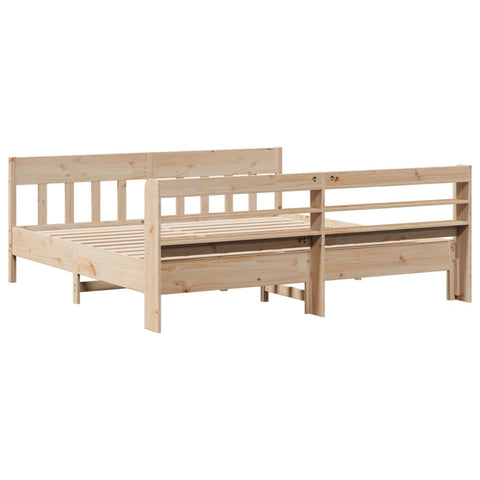 vidaXL Bed Frame without Mattress 200x200 cm Solid Wood Pine