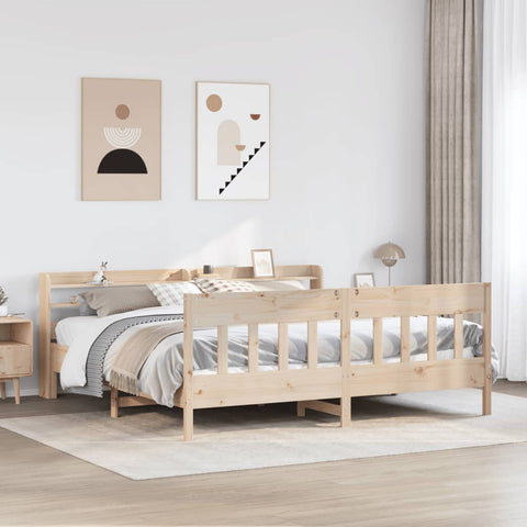vidaXL Bed Frame without Mattress 200x200 cm Solid Wood Pine