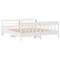 vidaXL Bed Frame without Mattress White 200x200 cm Solid Wood Pine