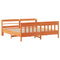 vidaXL Bed Frame without Mattress Wax Brown 200x200 cm Solid Wood Pine