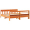 vidaXL Bed Frame without Mattress Wax Brown 200x200 cm Solid Wood Pine