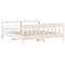 vidaXL Bed Frame without Mattress White 180x200 cm Super King Solid Wood Pine