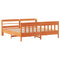 vidaXL Bed Frame without Mattress Wax Brown 180x200 cm Super King Solid Wood Pine