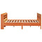 vidaXL Bed Frame without Mattress Wax Brown 180x200 cm Super King Solid Wood Pine